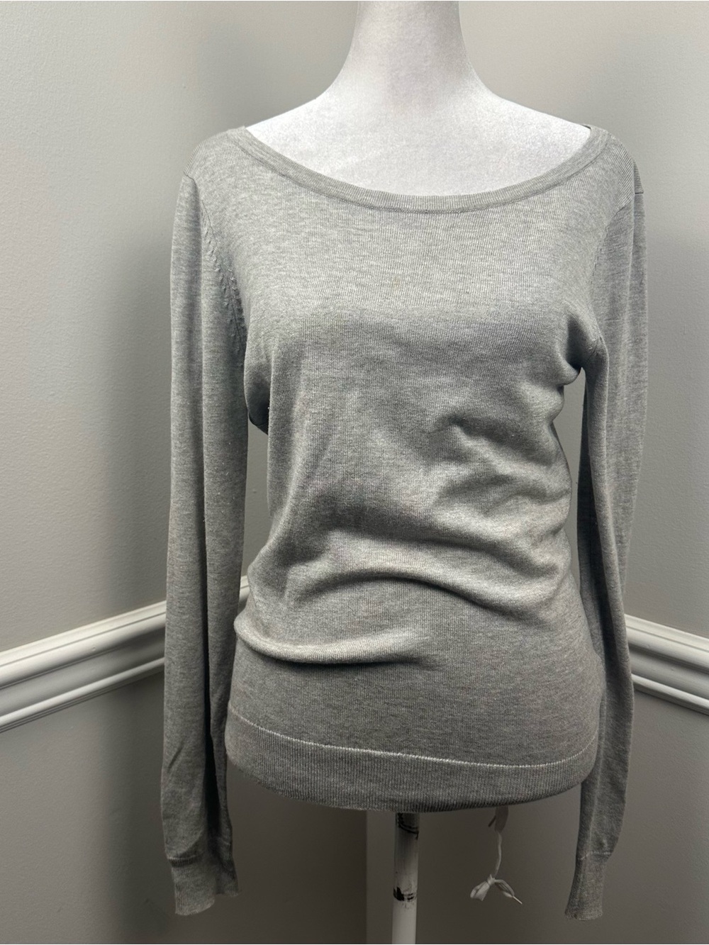 Lauren Ralph Lauren Light Gray Boatneck Sweater XS